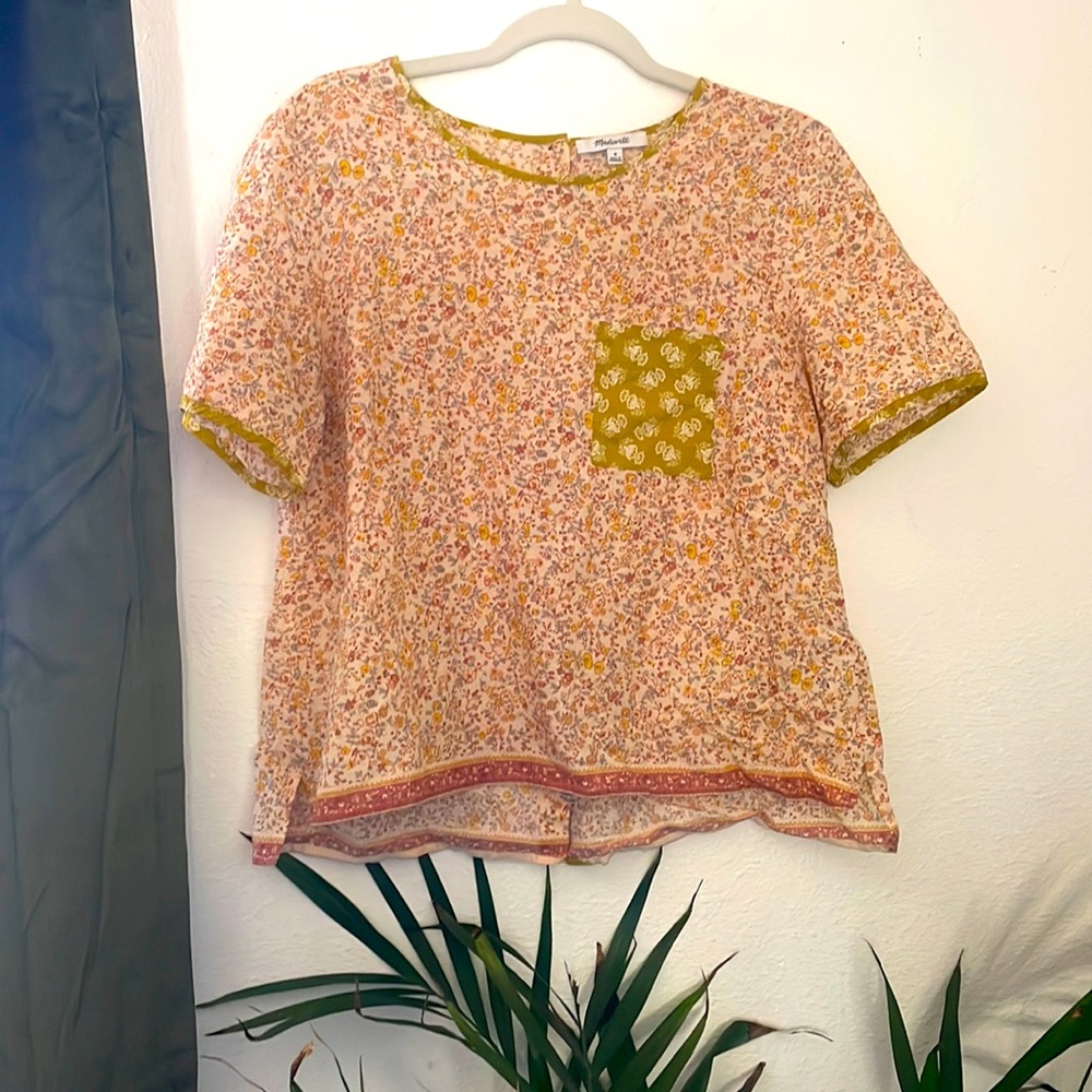 Madewell Floral blouse
